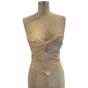 Free People Floral Crop Top Womens Size Large